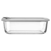 Estia Φαγητοδοχειο Colorseal Γυαλινο 1520ml 23.5x17.8x7.6cm Με Καπακι Σιλικονησ Γκρι  01-26431