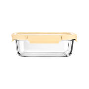 Estia Φαγητοδοχειο Click&seal Γυαλινο 640ml 18.9x14.5x6.7 Με Καπακι Πλαστικο Ivory  01-26455