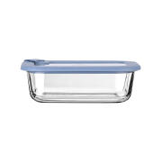 Estia Φαγητοδοχειο Colorseal Γυαλινο 640ml 18.9x14.5x6.7 Με Καπακι Σιλικονησ Μπλε  01-26523