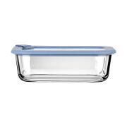 Estia Φαγητοδοχειο Colorseal Γυαλινο 1050ml 21.6x16.5x7.4cm Με Καπακι Σιλικονησ Μπλε  01-26530