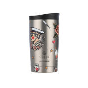 Estia Θερμοσ Travel Mug Save The Aegean 350ml Old School Ink  01-31916