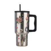 Estia Θερμοσ Straw Tumbler Xl Save The Aegean 900ml Old School  01-32050