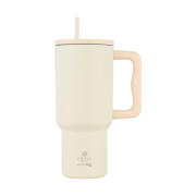 Estia Θερμοσ Straw Tumbler Xl Save The Aegean 900ml Lily White  01-32128