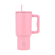 Estia Θερμοσ Straw Tumbler Xl Save The Aegean 900ml Blossom Rose  01-32142
