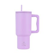 Estia Θερμοσ Straw Tumbler Xl Save The Aegean 900ml Lavender Purple  01-32159