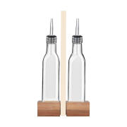 Estia Μπουκαλια Για Λαδι /ξυδι Allure 2x280ml Με Ξυλινη Βαση  01-34061