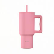 Estia Θερμοσ Straw Tumbler Xl Save The Aegean 900ml Rose  01-41526