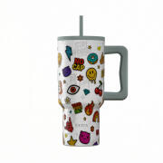 Estia Θερμοσ Straw Tumbler Xl Save The Aegean 900ml Urban Vibes  01-41540