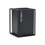 Estia Ποτηρακι Μπανιου Cage Κεραμικο Μαυρο Με Μεταλλικο Πλαισιο  02-30001