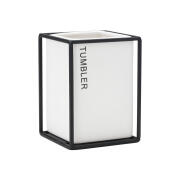 Estia Ποτηρακι Μπανιου Cage Κεραμικο Λευκο Με Μεταλλικο Πλαισιο  02-30025