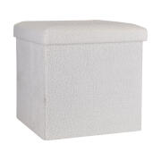 Estia Σκαμπο Cube Teddy Με Αποθηκευτικο Χωρο 38χ38cm Λευκο  03-35921