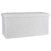 Estia Σκαμπο Cube Teddy Με Αποθηκευτικο Χωρο 76χ38cm Λευκο  03-35938