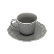 Estia Athénée Φλιτζάνι Καφέ από Πορσελάνη Γκρι 200ml