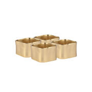 Estia Κρικοι Πετσετασ Μεταλλικοι Χρυσοι 4,5x3cm Σετ 4τεμ.  07-36874