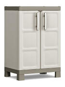 Keter Δίφυλλη Ντουλάπα Excellence Χαμηλή Πλαστική με 2 ράφια  65x45x97εκ.