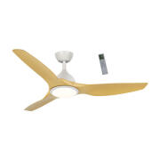 PRIMO  ΑΝΕΜΙΣΤΗΡΑΣ ΟΡΟΦΗΣ 130CM PRCF-80726 ΛΕΥΚΟ-ΞΥΛΟ ΜΕ R/C LED