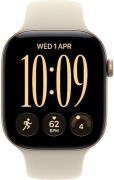 Apple Watch Series 12 Smartwatch Aluminium 42mm Αδιάβροχο με Παλμογράφο Light Gold Aluminium with Sand Sport Band S/M