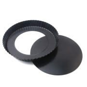 Φόρμα τάρτας με αποσπώμενη βάση 22 εκ. Μαύρη