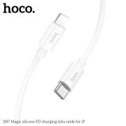HOCO X87 Magic silicone PD 20W charging data cable for iPhone (TYPE- C σε Lightning)
