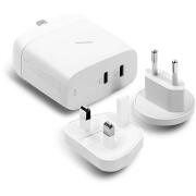 Native Union fast Gan Charger PD 67W with travel Adapter, (White)