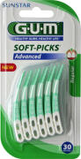 GUM Soft-Picks Advanced Μεσοδόντιες Οδοντογλυφίδες Regular 30τμχ Πράσινες