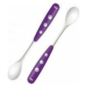 Nuk Βρεφικό Σετ με Κουτάλια από Πλαστικό Μωβ για 6+ μηνών 2τμχ