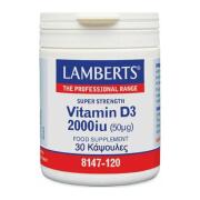 Lamberts D3 Βιταμίνη 2000iu 30 κάψουλες
