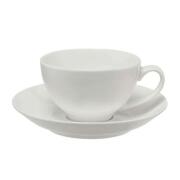 Maxwell & Williams Φλιτζάνι Καφέ Cappuccino Πορσελάνης Coupe 200ml Με Πιατάκι White Basics
