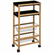 5Five Simply Smart 169201 Τρόλει Κουζίνας Μπαμπού 4 Επιπέδων 40,8x21,7x83cm
