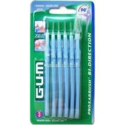 GUM Bi-Direction Μεσοδόντια Βουρτσάκια με Λαβή 0.9mm Μπλε 6τμχ