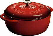 Lodge EC6D43 Εμαγιέ Μαντεμένια Κόκκινη Κατσαρόλα 5.68Lt Κόκκινη