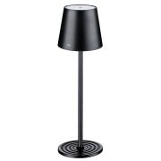 Cilio Φωτιστικό LED 35cm Μαύρο με Επαναφορτιζόμενη Μπαταρία και Ανοξείδωτη Βάση SOLE 5V