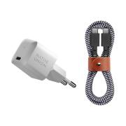 Native Union Bundle GaN Charger 30W+ Cable C to C Zebra EU