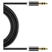 Καλώδιο Ήχου Braided inos 3.5mm/3.5mm 1m Μαύρο