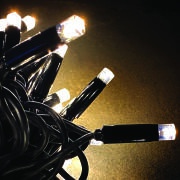 Joylight 100 Led Λαμπακια Σταθερά με Καοτσουκ Καλώδιο Χρώμα Καλωδίου Μαύρο με Χρώμα Φωτός Θερμό