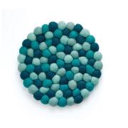 Cilio Σουβερ Σκευων Στρογγυλο 22Εκ. Μαλλινο Lana Γαλάζιο