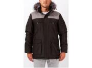 Pierre Cardin Ανδρικό Μπουφάν Μακρυμάνικο με κουκούλα σε Μαύρο Γκρι χρώμα Medium