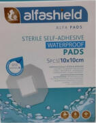 Alfashield Sterile Self-Adhesive Waterproof Pads Αδιάβροχο Αυτοκόλλητο Επίθεμα 10x10 cm 5 τμχ
