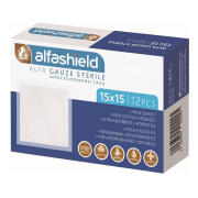 Alfashield Αποστειρωμένη Γάζα 15cm x 15cm 12 Tεμάχια