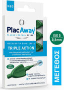 PlacAway Triple Action Μεσοδόντια Βουρτσάκια 0.8mm Πράσινα 6τμχ