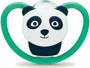 Nuk Ορθοδοντική Πιπίλα Σιλικόνης για 6-18 μηνών Space με Θήκη Πάντα Πράσινη