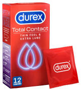Durex Προφυλακτικά Total Contact Λεπτά 12τμχ