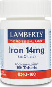 Lamberts Iron 14mg (Citrate) Συμπλήρωμα Διατροφής με Σίδηρο 100 ταμπλέτες