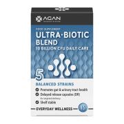 Agan Συμπλήρωμα Διατροφής Προβιοτικών Ultra-Biotic Blend 10 Billion 15caps