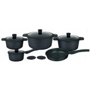 Zilner ZL-8513 Σετ Μαγειρικά Σκεύη 11 Τεμάχια Μαύρα