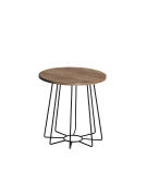 ArteLibre Τραπεζάκι Σαλονιού Melfi MDF Μέταλλο Ø40x40cm Καφέ Μαύρο