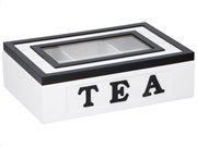 Arti Casa Ξύλινο Πρακτικό Κουτί αποθήκευσης για φακελάκια τσαγιού Tea box με 6 θέσεις