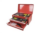 Kinzo Εργαλειοθήκη με 196 εργαλεία τεμάχια σε Κουτί σε Κόκκινο χρώμα, 03413