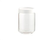 Γυάλινο Βάζο Αποθήκευσης  με Πλαστικό Καπάκι Ασφαλείας σε Λευκό χρώμα , 650ml, Ocean 2523G9701 W