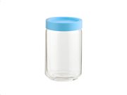 Γυάλινο Βάζο Αποθήκευσης  με Πλαστικό Καπάκι Ασφαλείας σε Μπλε χρώμα , 750ml, Ocean 2526G9116 B